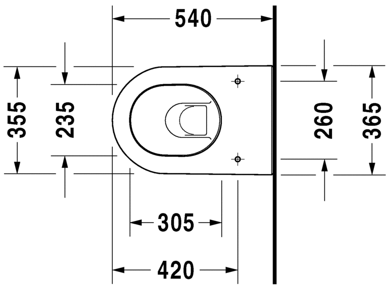Подвесной унитаз Duravit Darling New 2545090000 54 см белый