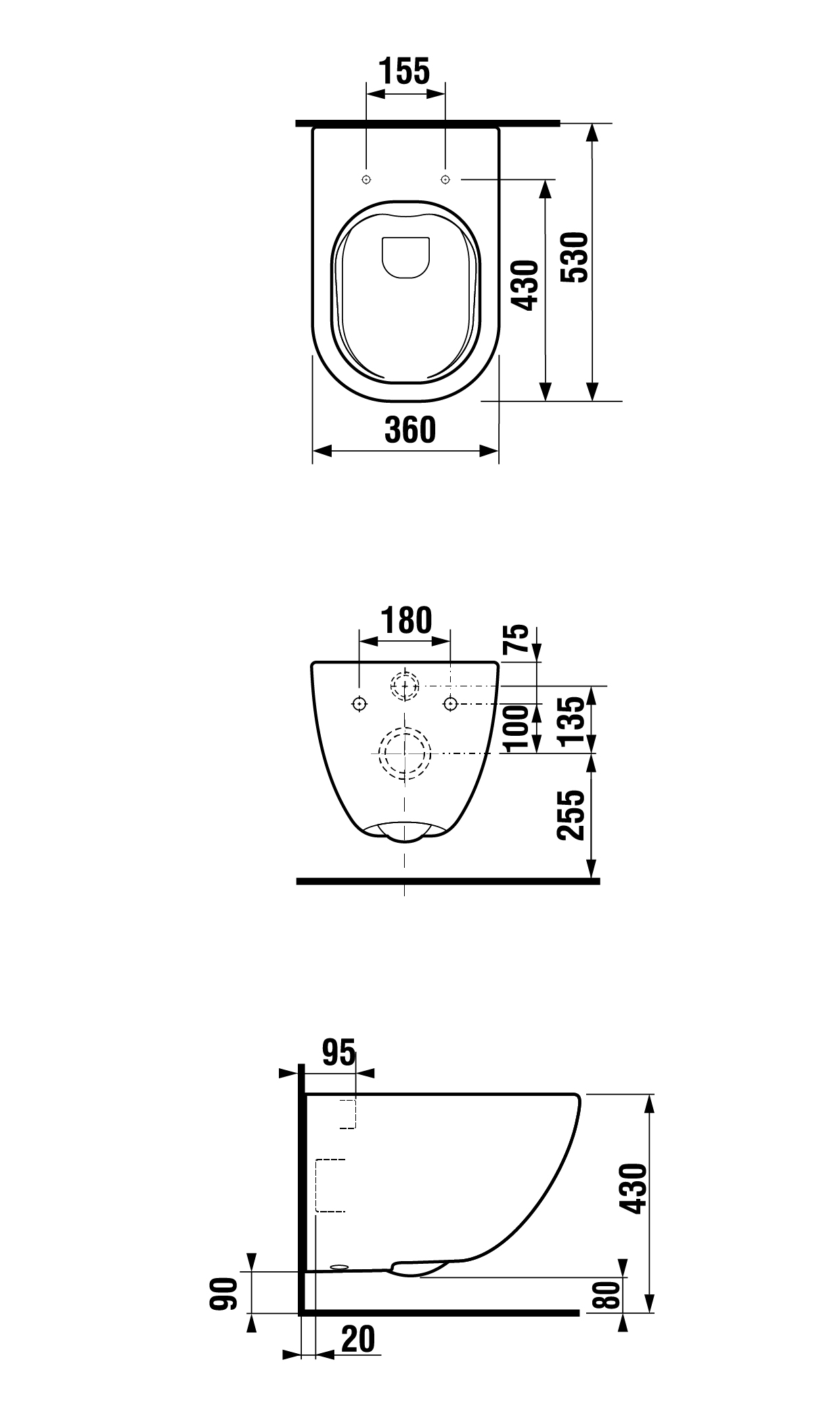 Подвесной унитаз безободковый LAUFEN Basal Combipack 8.66E1.0.000.000.1 с сиденьем и креплением easyfit, белый