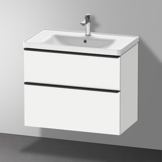 Тумба подвесная под раковину DURAVIT D-Neo DE435501818 784 мм х 452 мм, с выдвижным ящиком и выдвижным отделением, белый матовый