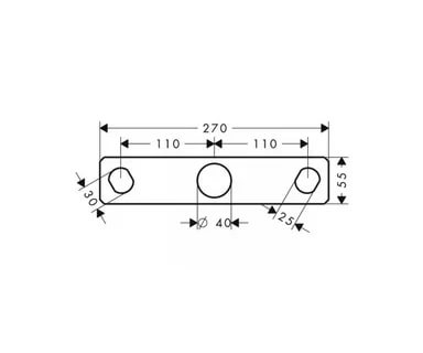 Монтажная панель для смесителей Axor Citterio 39449000 хром 