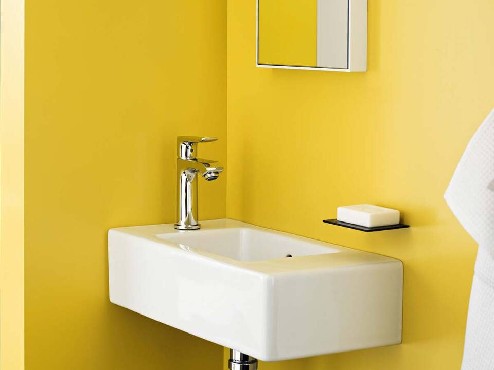 Однорычажный смеситель для раковины HANSGROHE Metris 31203000 с донным клапаном, цвет Хром
