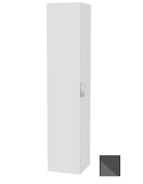 Шкаф - пенал высокий подвесной KEUCO EDITION 11 31330 110001 1 дверца, петли слева, 4 полки, корпус матовый лак/фасад глянцевое стекло, антрацит