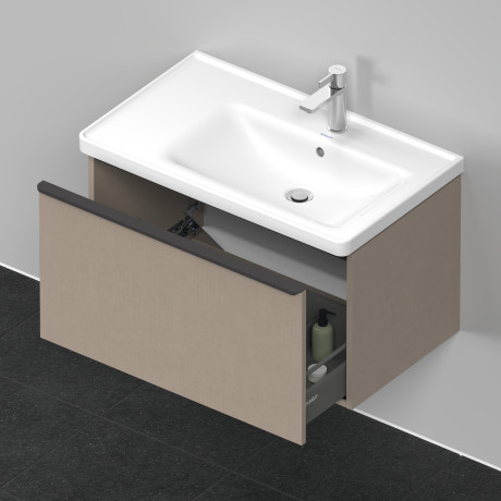 Тумба подвесная под раковину DURAVIT D-Neo  	DE425507575 784 мм х 452 мм, с одним выдвижным ящиком, лён