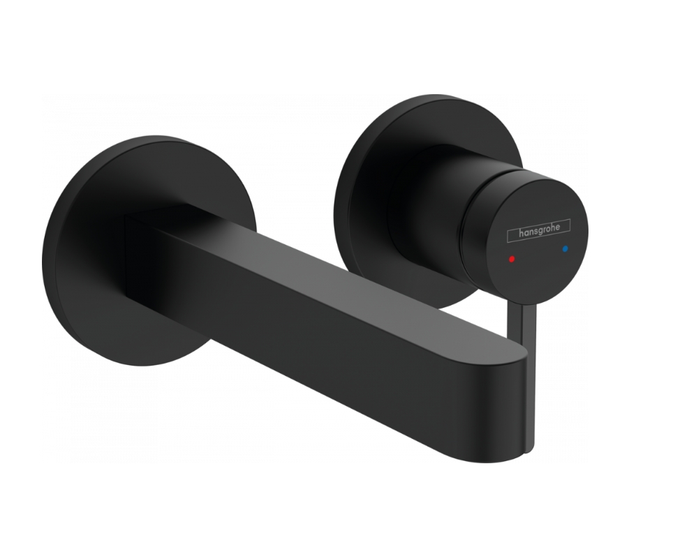 Смеситель для раковины однорычажный скрытого монтажа HANSGROHE Finoris 76051670 цвет Чёрный матовый