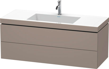 Тумба подвесная с раковиной Duravit L-Cube LC6929O4343 базальт матовый