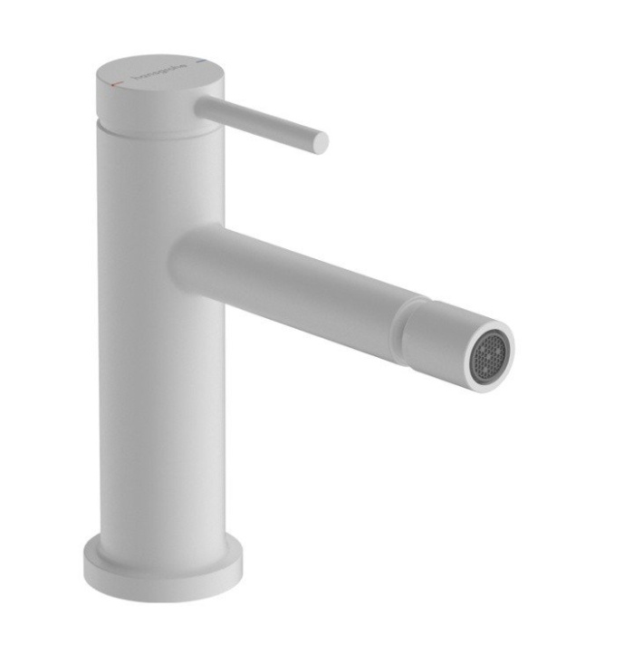 Однорычажный смеситель для биде Hansgrohe Tecturis S 73201700 со сливным гарнитуром, цвет Белый матовый