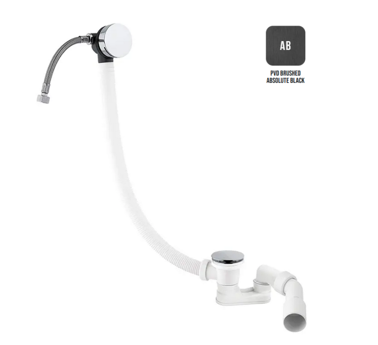 Слив-перелив для ванны ALMAR WASH BASIN E096003.AB с клапаном Pop-up, цвет Absolute Black