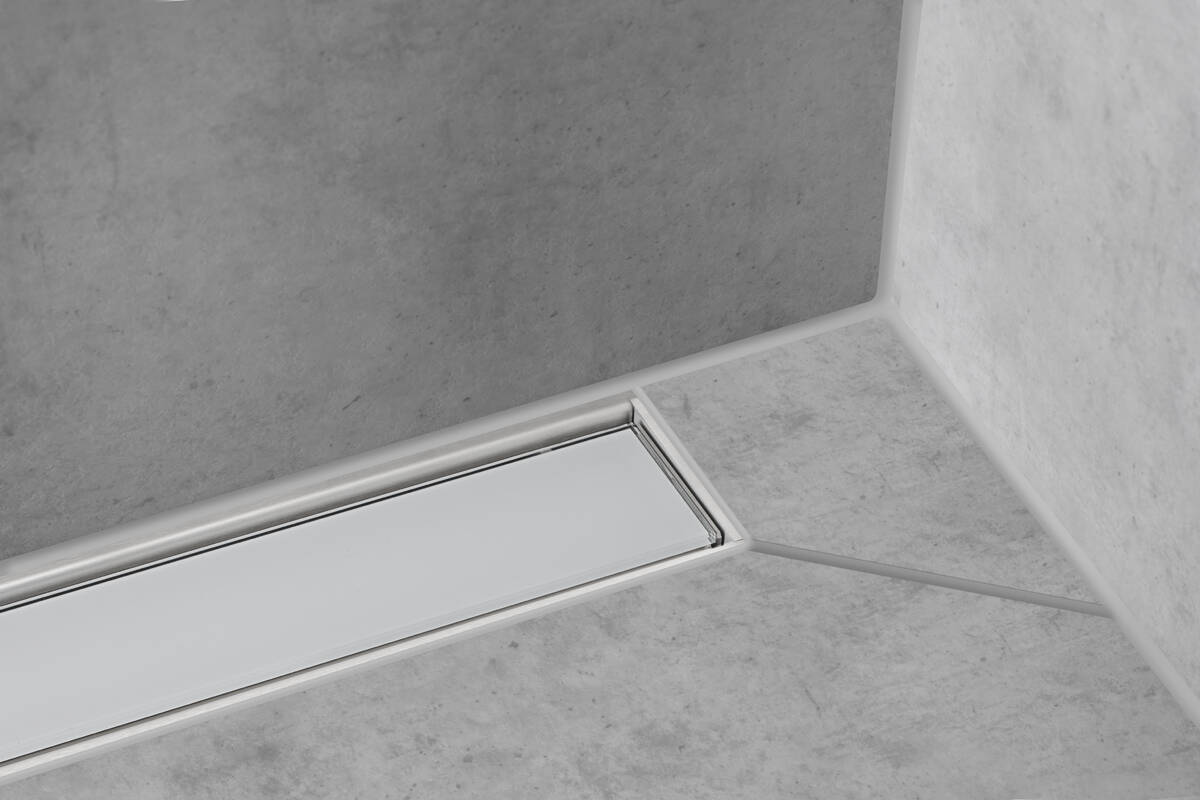 Внешняя часть линейного слива для душа HANSGROHE RainDrain Match 56036700 600 мм, c регулировкой по высоте, матовый белый