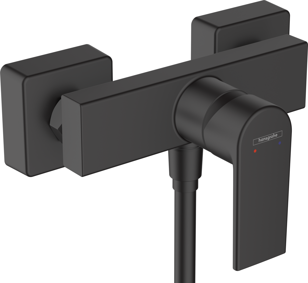 Смеситель для душа однорычажный HANSGROHE Vernis Shape 71650670 внешнего монтажа, матовый чёрный