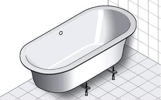 Встраиваемая  ванна  овальная   Laufen  Pro  2.4195.0.000.000.1 1800х800 мм,   из материала   Marbond,  с ножками, без рамы, белая