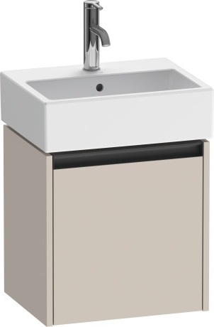 Тумба подвесная под раковину DURAVIT KETHO.2 K25070R91910000 338 мм х 434 мм х 440 мм, 1 дверца, петли справа, серо-коричневый матовый