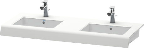 Консоль Duravit DuraStyle DS829C 18 с двумя вырезами, белый матовый