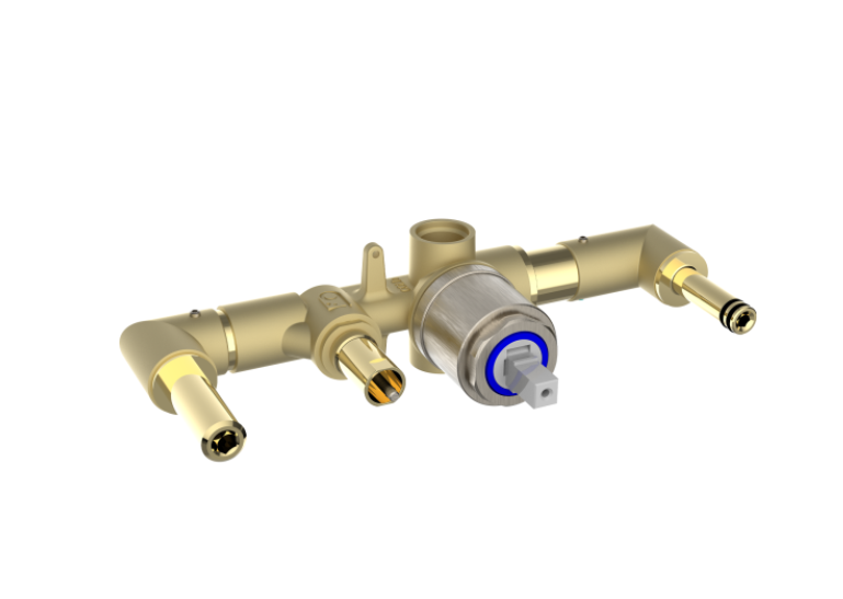 Наружная часть смесителя для ванны BOSSINI PLY Z00945.030 на 2 потребителя, с лейкой и шлангом, цвет Хром