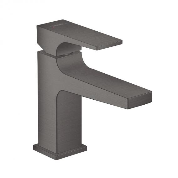 Смеситель для маленькой раковины Hansgrohe Metropol 32500340  со сливным донным клапаном Push-Open, шлифованный чёрный хром