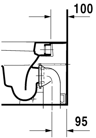 Напольный приставной унитаз Duravit Happy D.2 2159090000 белый
