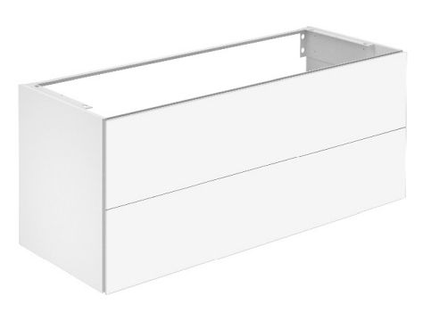 Тумба подвесная под раковину KEUCO PLAN 32983 140000 490 мм х 1200 мм, c 2 выдвижными ящиками, трюфель матовый/трюфель глянцевый