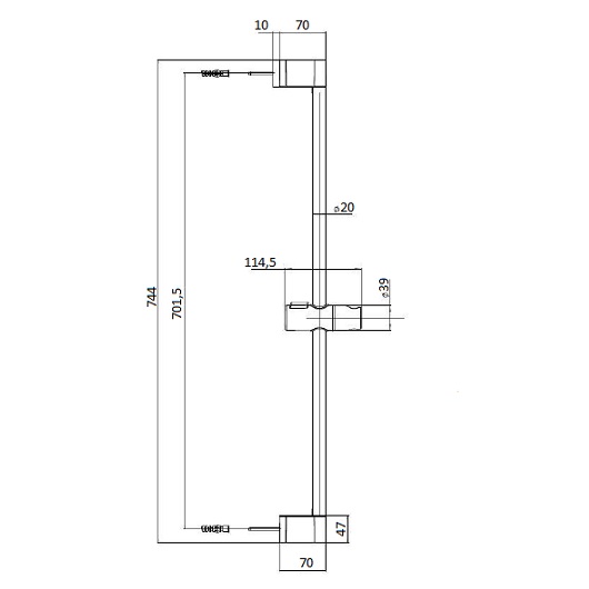 Душевая стойка Bossini Syncronia DE8008.030 Хром (комплект)