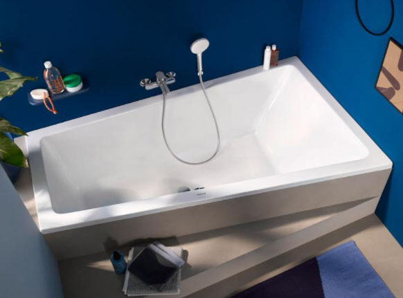 Ванна встраиваемая акриловая трапециевидная DURAVIT Duravit No.1 700505000000000 800 мм х 1500 мм х 480 мм, с наклонной спинкой справа, белая глянцевая