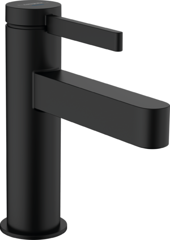Смеситель для раковины HANSGROHE Finoris 76010670 100 мм, со сливным клапаном Push-Open, чёрный матовый