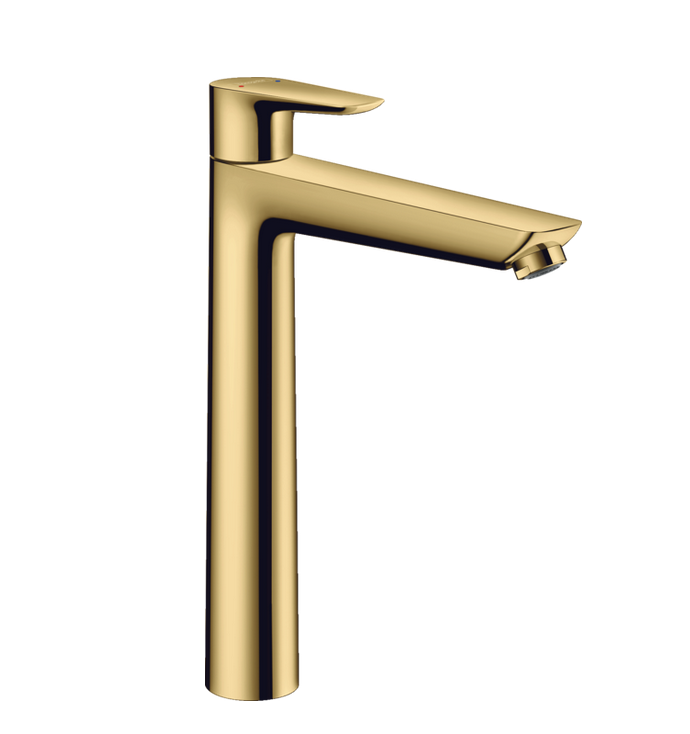 Однорычажный смеситель для раковины HANSGROHE Talis E 71717990 без донного клапана, цвет Полированное золото