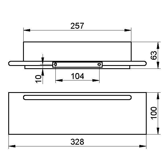 Полка Keuco Edition 400 11559 170000 алюминий со скребком