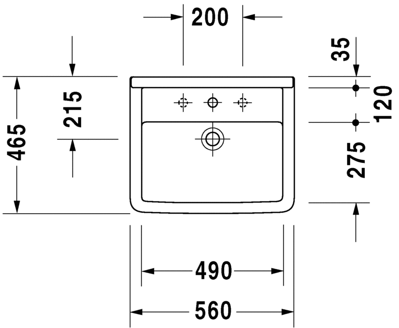 Раковина встраиваемая снизу Duravit Strack 3 0302560000 56х46 см