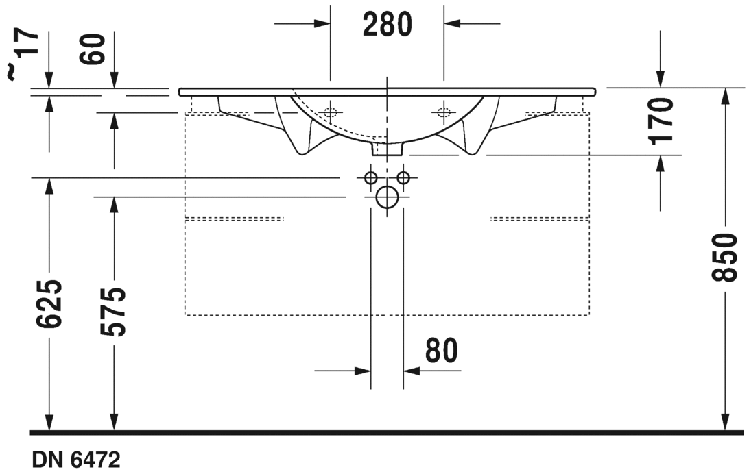 Раковина встраиваемая сверху Duravit Darling New 0499100000 103х54см (изделие снято с производства)