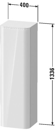 Шкаф-пенал подвесной Duravit Happy D.2 Plus HP1261L9292 каменно-серый