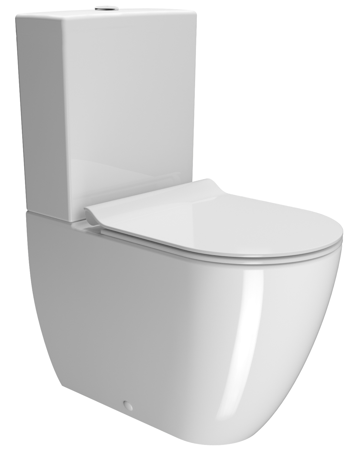 Унитаз напольный безободковый GSI PURA 8806F11 630 мм х 360 мм, Swirlflush, с креплением, цвет Белый глянцевый (старый артикул 880611)