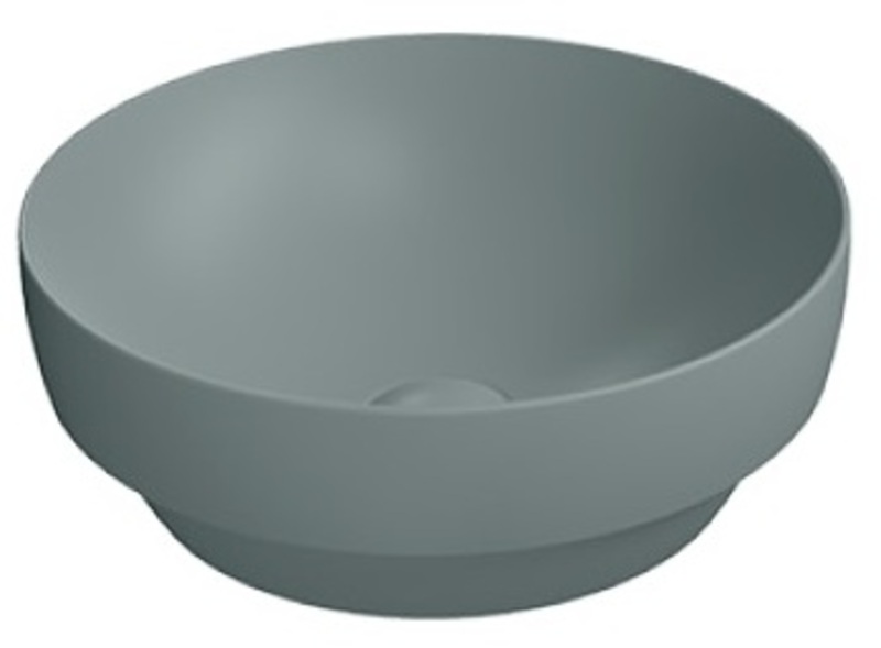 Раковина-чаша встраиваемая сверху GSI PURA 884604 диаметр 400 мм, без отверстия под смеситель, без перелива, цвет Agave Matte