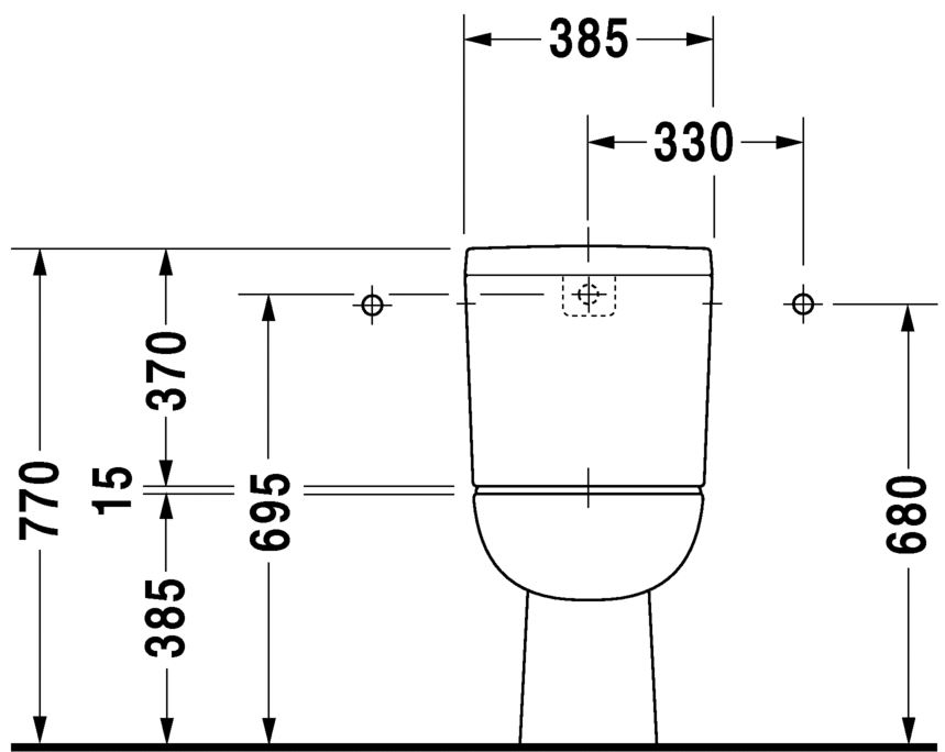 Напольный комбинированный унитаз Duravit D-Code 21110100002 белый