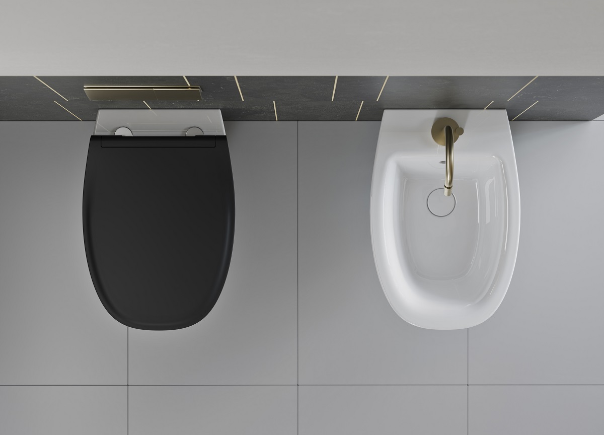 Унитаз подвесной безободковый GSI MODO+ 8415FR411 540 мм х 370 мм, с Swirlflush, с креплением, цвет Белый глянцевый (старый артикул 841511 / 8415FR211)