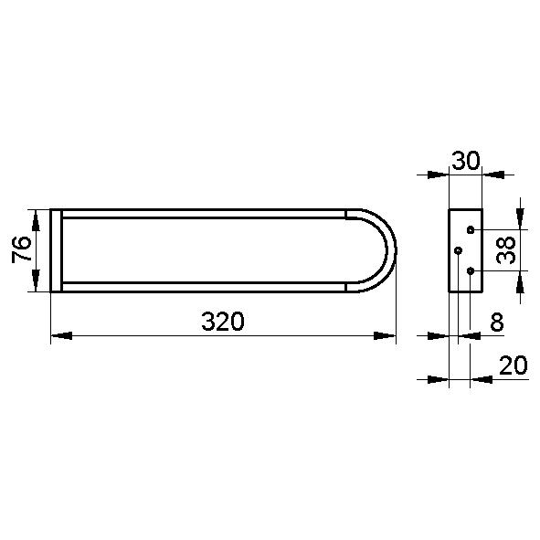 Держатель для полотенца Keuco Edition 300 30019 010000 двойной,  хром 32 см