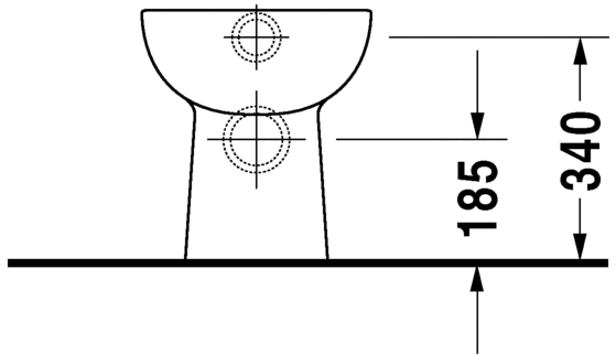 Напольный приставной унитаз Duravit D-Code 21150900002 белый