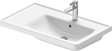 Раковина встраиваемая ассиметричная Duravit D-Neo 2370800000 800 мм х 480 мм, с переливом, с отверстием под смеситель, белая