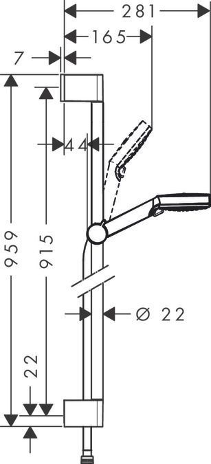 Душевой гарнитур Hansgrohe Crometta 100 Vario 26536400 Белый/Хром