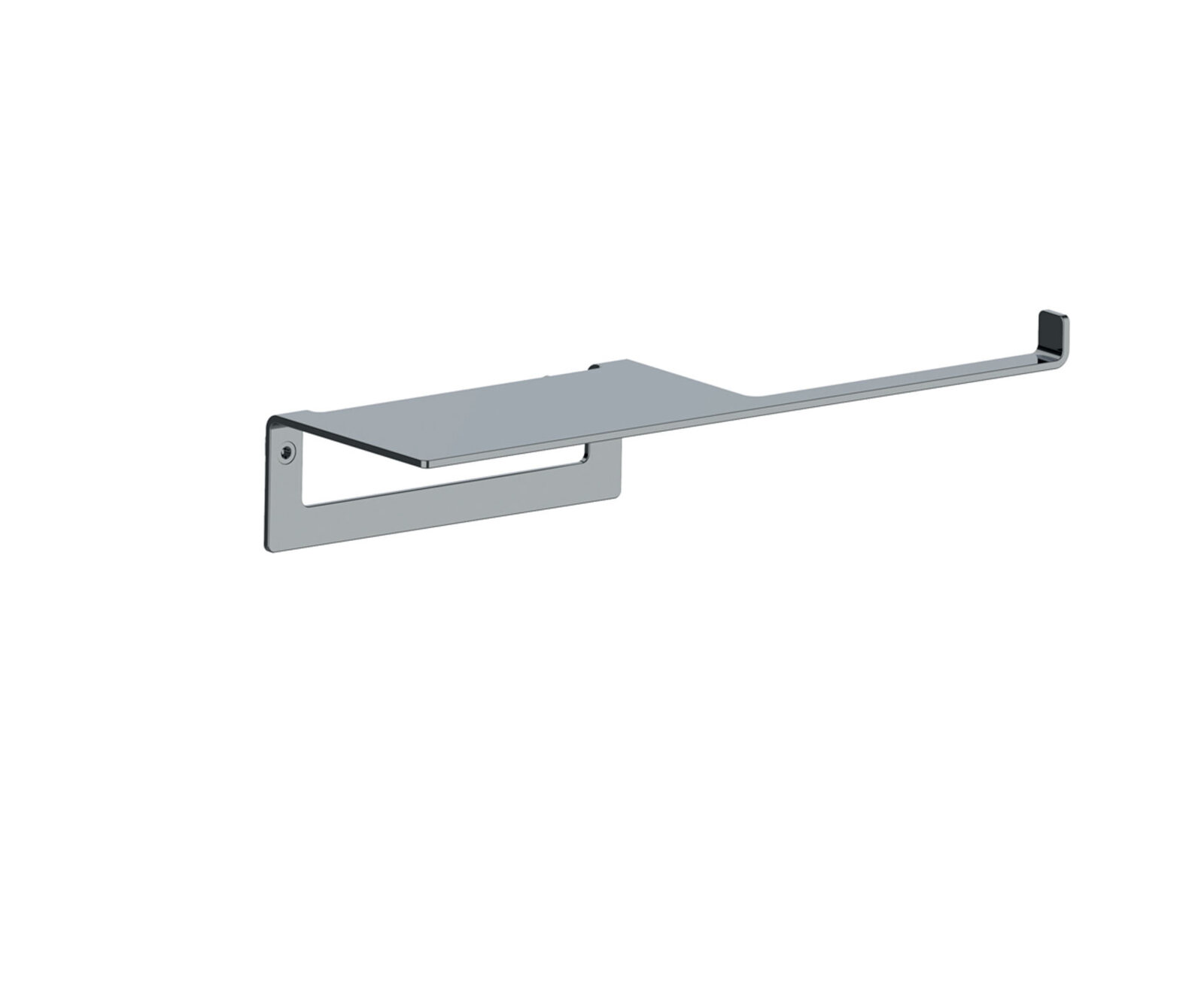 Держатель туалетной бумаги с полочкой ALMAR Showers Accessories E317000.MS цвет Нержавеющая сталь (Снимается с производства)