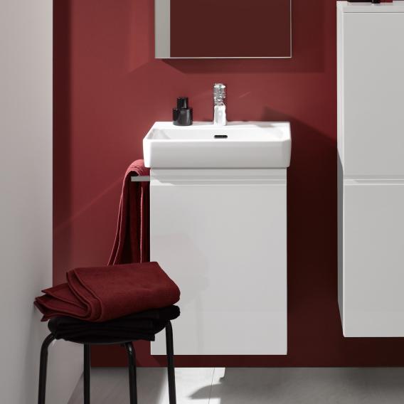 Тумба подвесная Laufen  Pro  4.8301.1.095.463.1  38 см,  под раковину Pro A  8.1195.1, 1 дверца левая, интегрированная ручка, цвет белый матовый