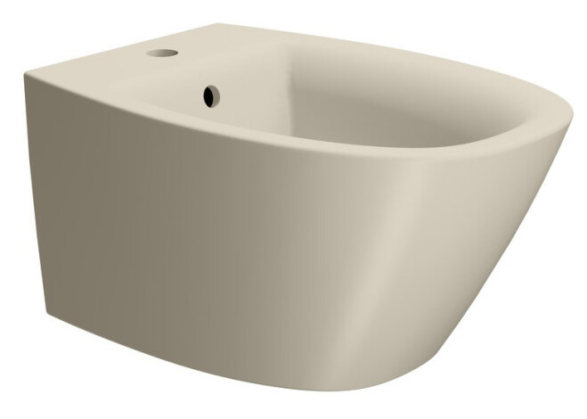 Биде подвесное GSI MODO+ 8465FR5108 540 мм х 370 мм, с отверстием под смеситель, с переливом, с креплением, цвет Creta Matte (старый артикул 8465108 / 8465FR2108)