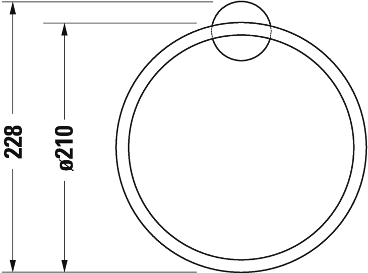 Кольцо для полотенца Duravit Starck T 0099474600 черный