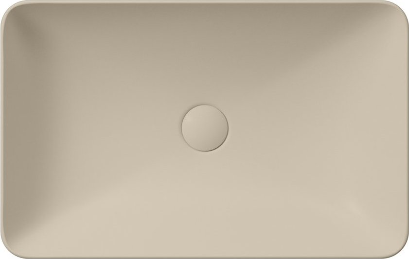 Раковина накладная GSI PURA 883708 600 мм х 380 мм, без отверстия под смеситель, без перелива, цвет Creta Matte