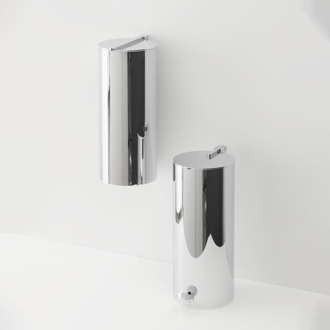 Ведро для мусора напольное, с крышкой и педалью DECOR WALTHER    Micado BIN 3   0612750     34,5 X Ø 14 X 21,5 см , 2,5 л, с внутренним контейнером, белый матовый