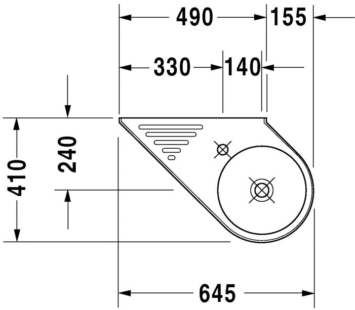 Раковина подвесная Duravit Architec 0765650000 64х41см (изделие снято с производства)