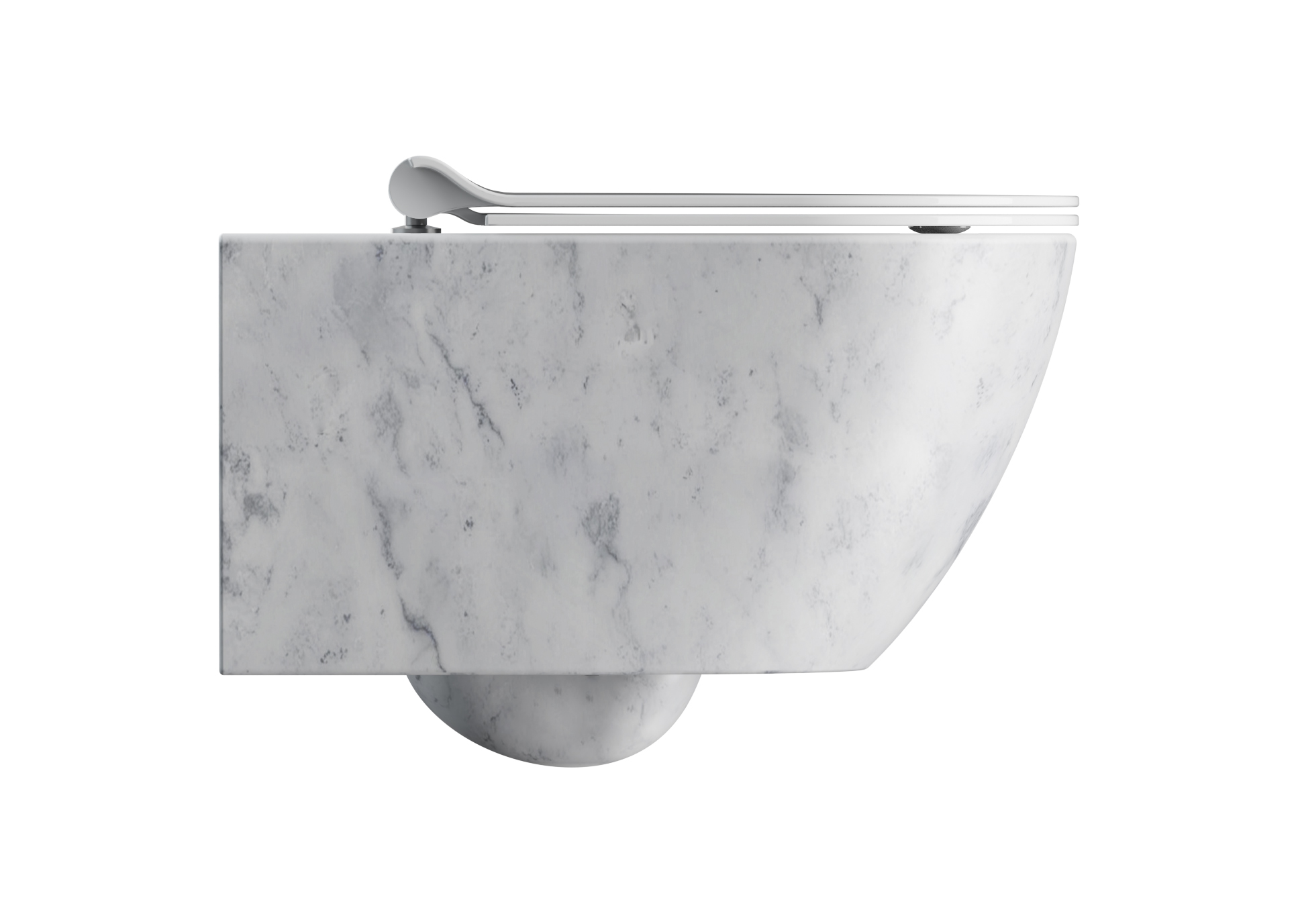 Унитаз подвесной безободковый GSI AltaCeramica AC201F35 550 мм х 360 мм, с Swirlflush, с креплением, цвет под белый мрамор Marbled white  (артикул без крепежа AC20135)