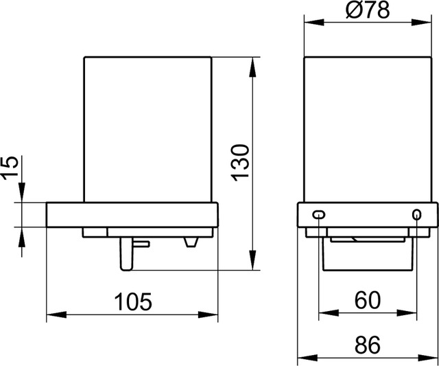 Держатель жидкого мыла KEUCO EDITION 90 Square 19152 019000 Хром  (изделие снято с производства)