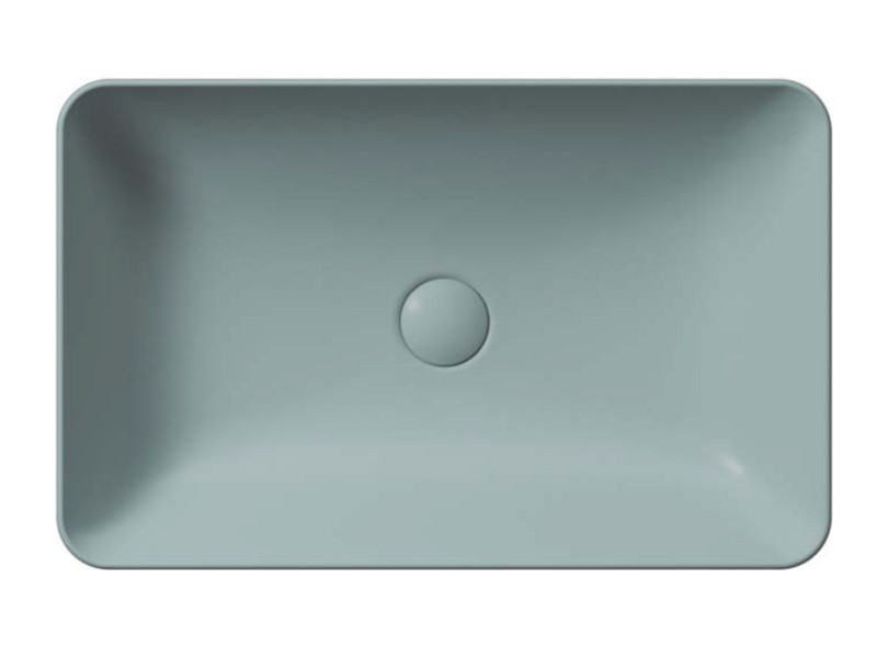 Раковина накладная GSI NUBES 903615 600 мм х 380 мм, без отверстия под смеситель, Ghiaccio Matte