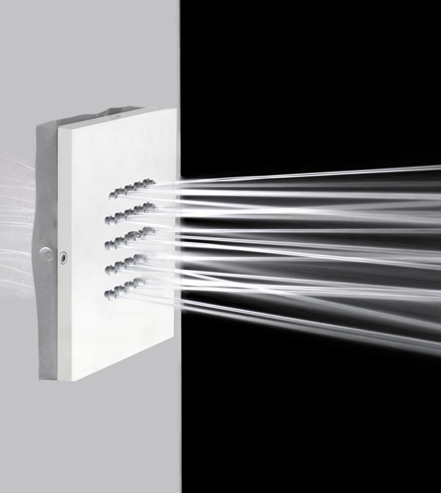 Форсунка боковая для душа Bossini Cubic Flat Wall I00176 Хром