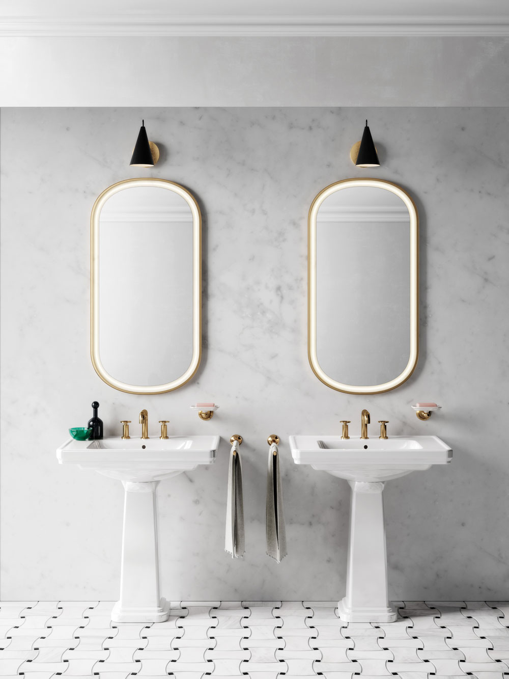 Раковина подвесная/для пьедестала GSI Classic 8787111 750 мм х 500 мм, с переливом, с отверстием под смеситель, цвет Белый глянцевый