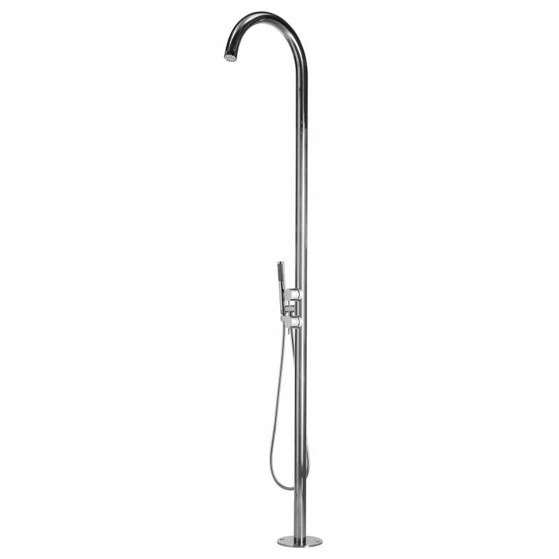 Душевая колонна Bossini Outdoor/Indoor Columns Pool Floor Rubinetti L00359 из нержавеющей стали