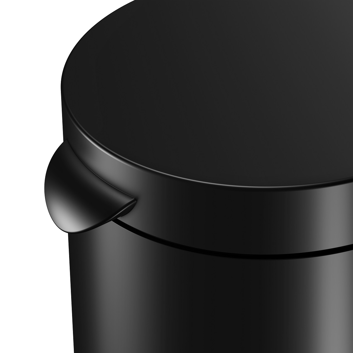 Ведро для мусора настенное с крышкой 3л KEUCO PLAN 14977 370000 Чёрный матовый